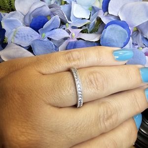 Diamonique Eternity Band Ring